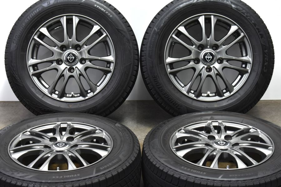 【超バリ溝 VRX3付き】Weds ヴェルヴァ 15in 6J +43 PCD114.3 ブリヂストン ブリザック 195/65R15 ノア  ヴォクシー ステップワゴン リーフ