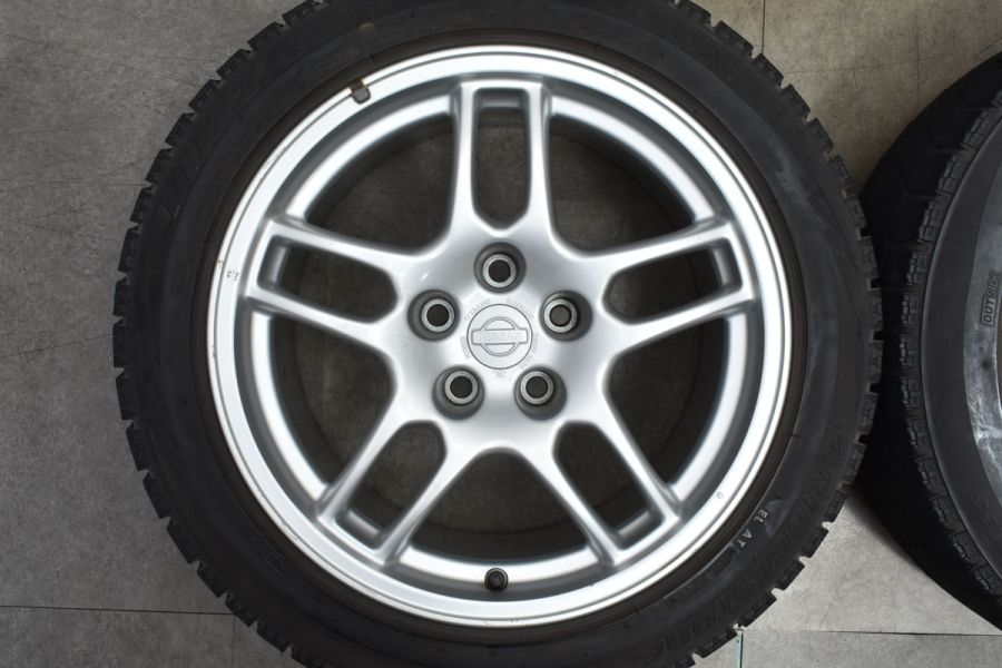 鍛造品】ニッサン BCNR33 スカイライン GT-R 純正 17in 9J +30 PCD114.3 ブリヂストン ブリザック VRX  245/45R17 GTR R33 シルビア 中古 スタッドレスタイヤホイールセット | パーツ販売ナンバーワン