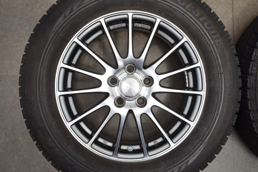 良好品】エコフォルム 15in 6J +45 PCD100 ブリヂストン ブリザック VRX 195/65R15 プリウス カローラツーリング  インプレッサ 中古 スタッドレスタイヤホイールセット | パーツ販売ナンバーワン