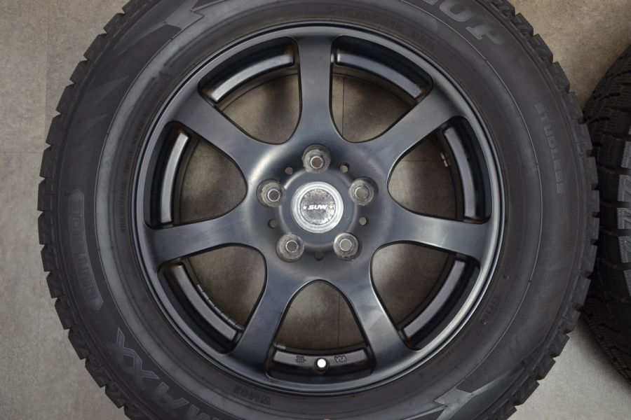 【バリ溝】SUV 16in 6.5J +38 PCD114.3 ダンロップ ウィンターマックス WM02 215/65R16 アルファード エスティマ  CH-R エルグランド