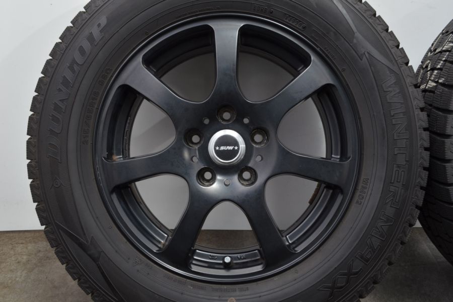 バリ溝】SUV 16in 6.5J +38 PCD114.3 ダンロップ ウィンターマックス WM02 215/65R16 アルファード エスティマ  CH-R エルグランド 中古 スタッドレスタイヤホイールセット | パーツ販売ナンバーワン