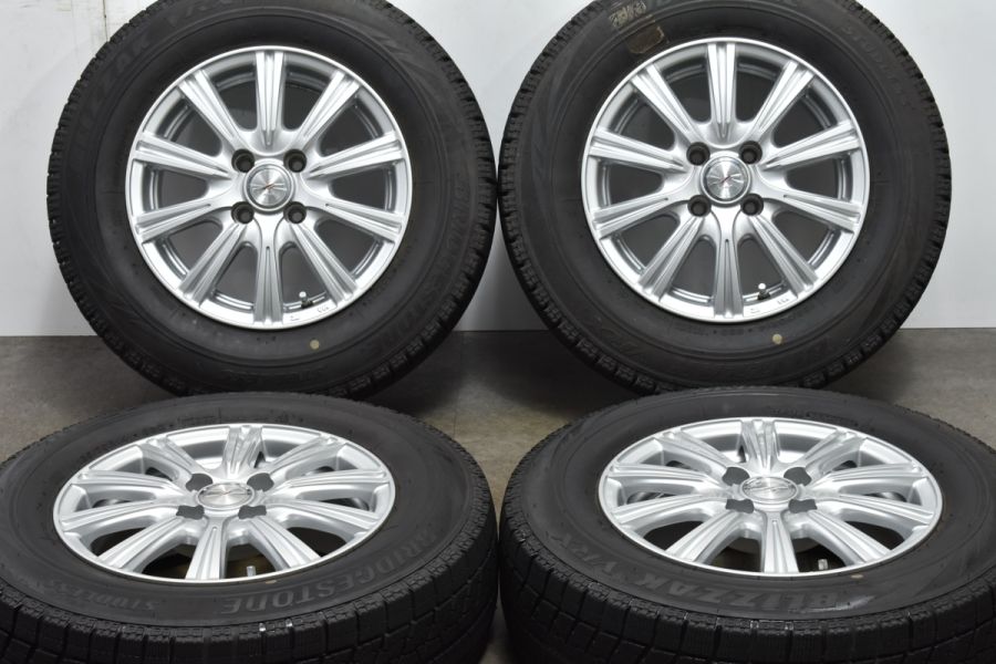 バリ溝】ジョーカー 14in 5.5J +38 PCD100 ブリヂストン ブリザック VRX 185/70R14 カローラ ヤリス ノート フリード  ミラージュ 中古 スタッドレスタイヤホイールセット | パーツ販売ナンバーワン