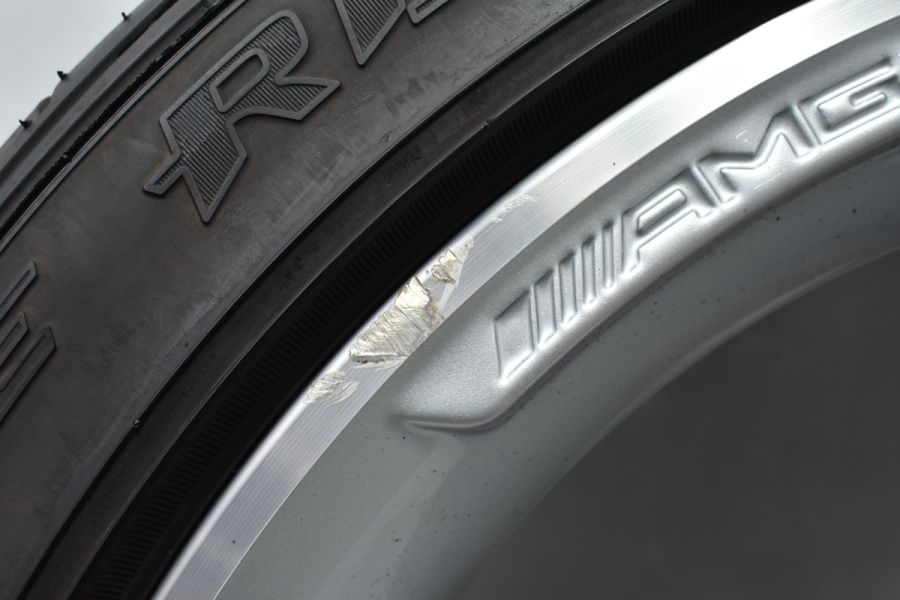 【程度良好品】ベンツ W204 Cクラス AMGライン 純正 17in 7.5J +47 8.5J +58 PCD112 225/45R17  245/40R17 品番:A2044019602 A2044019702