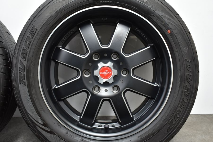 【深リム ドレスアップ用に】ファブレス パンデミック LM-8 17in 6.5J PCD139.7 ダンロップ RV503 215/60R17  ハイエース レジアスエース