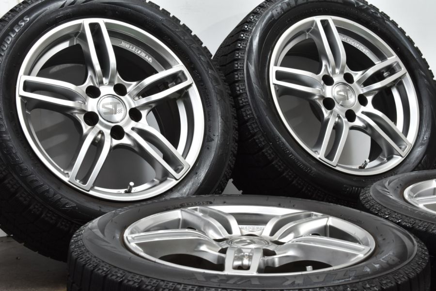 【程度良好品】スポーツテクニック 16in 7J +38 PCD112 ブリヂストン ブリザック VRX 205/55R16 ベンツ W204  W203 Cクラス