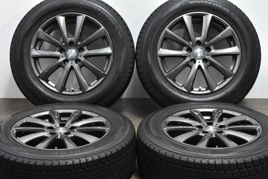 【バリ溝 美品】チームスパルコ VAROSA 17in 7J +43 ダンロップ ウインターマックス SJ8+ 215/65R17 アウディQ3 VW  ティグアン