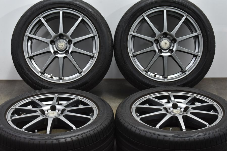 【程度良好品】ブランドル 17in 7J +53 PCD114.3 ファルケン AZENIS FK510 215/50R17 レヴォーグ プリウスα  キックス リーフ