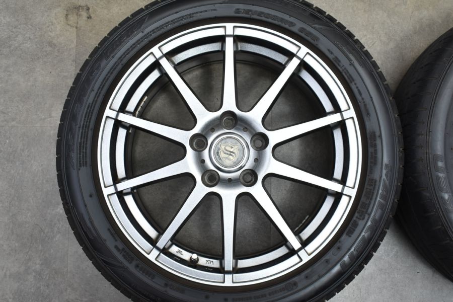 【程度良好品】ブランドル 17in 7J +53 PCD114.3 ファルケン AZENIS FK510 215/50R17 レヴォーグ プリウスα  キックス リーフ