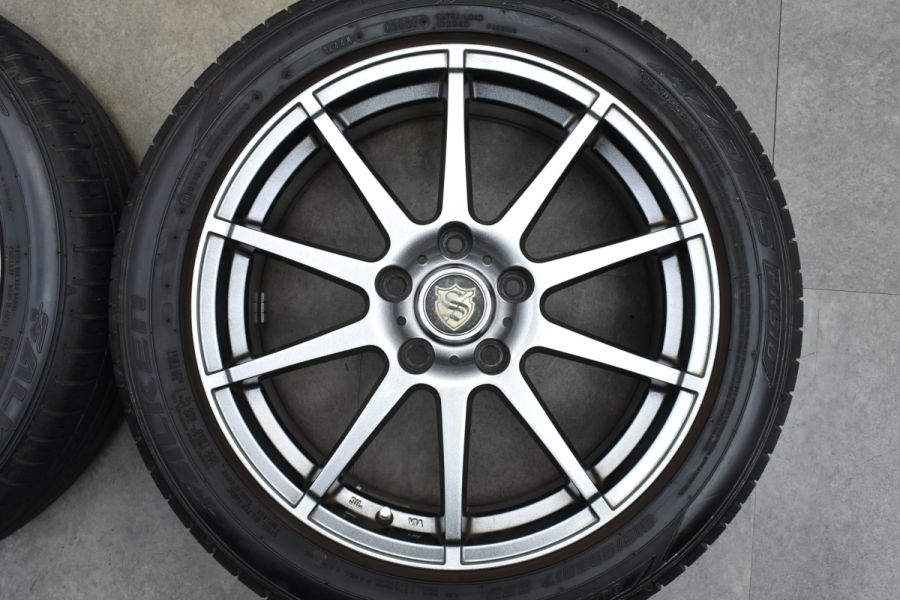 【程度良好品】ブランドル 17in 7J +53 PCD114.3 ファルケン AZENIS FK510 215/50R17 レヴォーグ プリウスα  キックス リーフ