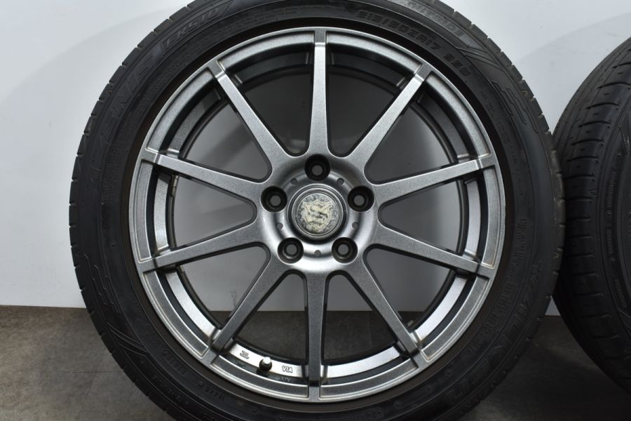 【程度良好品】ブランドル 17in 7J +53 PCD114.3 ファルケン AZENIS FK510 215/50R17 レヴォーグ プリウスα  キックス リーフ