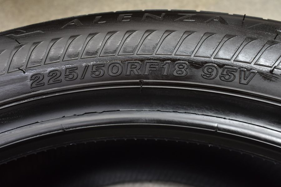 【2023年製 超バリ溝 9分山】ブリヂストン アレンザ 001 225/50R18 4本セット レクサス UX C-HR オデッセイ ヴェゼル  MAZDA6 ランフラット