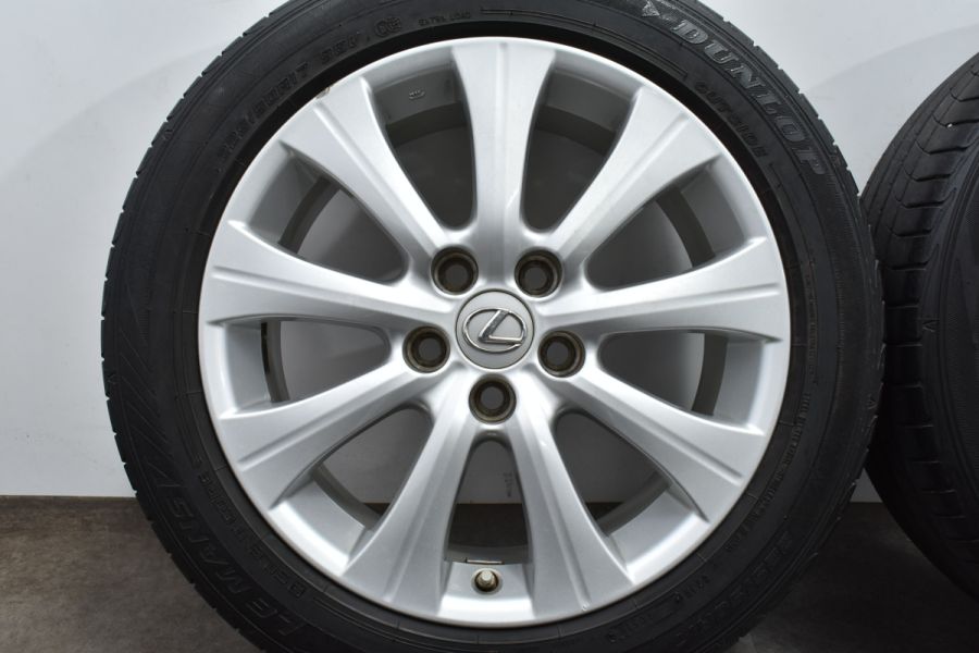 程度良好品】レクサス GS 純正 17in 7.5J +45 PCD114.3 ダンロップ