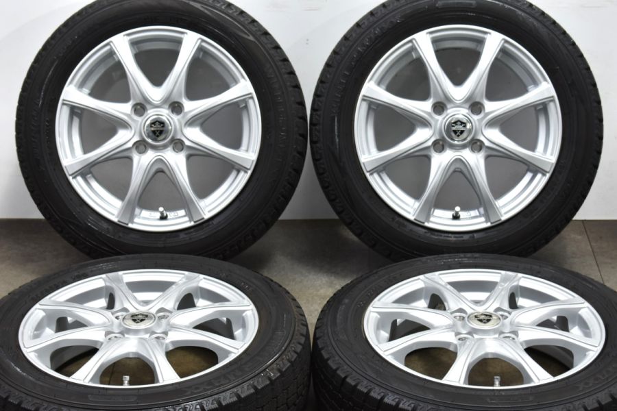 バリ溝】ESTROSA 14in 4.5J +45 PCD100 ダンロップ ウインターマックス WM02 155/65R14 N-BOX N-WGN  ワゴンR サクラ タント ムーヴ 中古 スタッドレスタイヤホイールセット | パーツ販売ナンバーワン