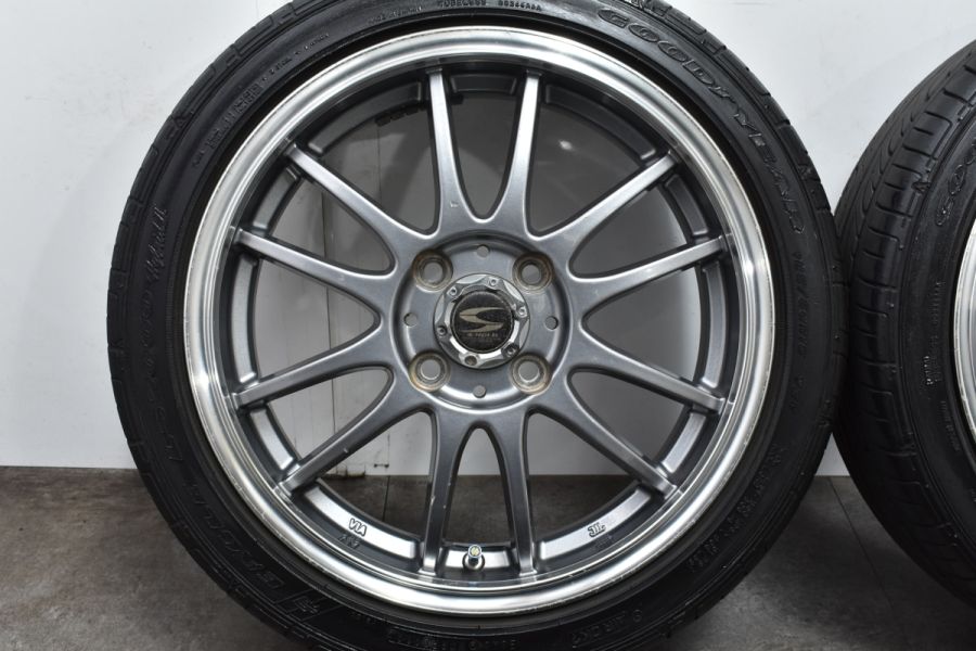 程度良好品】S-HOLD 15in 5J +45 PCD100 グッドイヤー イーグル