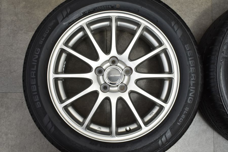 バリ溝】エコフォルム 16in 6.5J +46 PCD100 セイバーリング SL201 205/55R16 プリウス カローラスポーツ 86  BRZ インプレッサ 中古 タイヤホイールセット | パーツ販売ナンバーワン