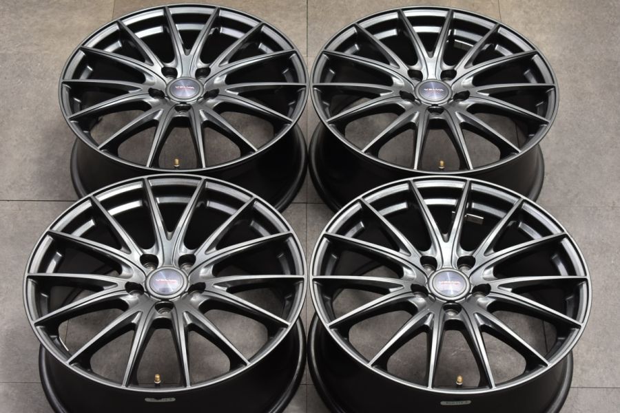 【美品】WEDS VELVA SPORT2 18in 7.5J+55 PCD114.3 4本セット ヤリスクロス C-HR エルグランド  SKフォレスター クロストレック レヴォーグ