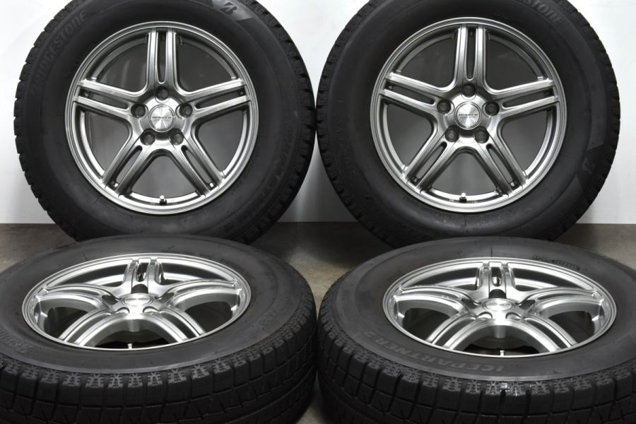 程度良好品】ヴァーレン 16in 6.5J +35 PCD114.3 ブリヂストン アイス