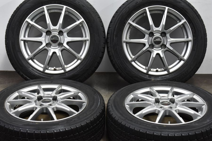 シュナイダー 15in 5.5J +45 PCD100 ダンロップ DSX-2 175/65R15 アクア カローラフィールダー ヴィッツ スイフト  キューブ 中古 スタッドレスタイヤホイールセット | パーツ販売ナンバーワン