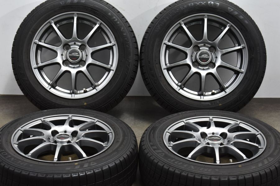 程度良好品】シュナイダー 14in 5.5J +38 PCD100 ダンロップ  