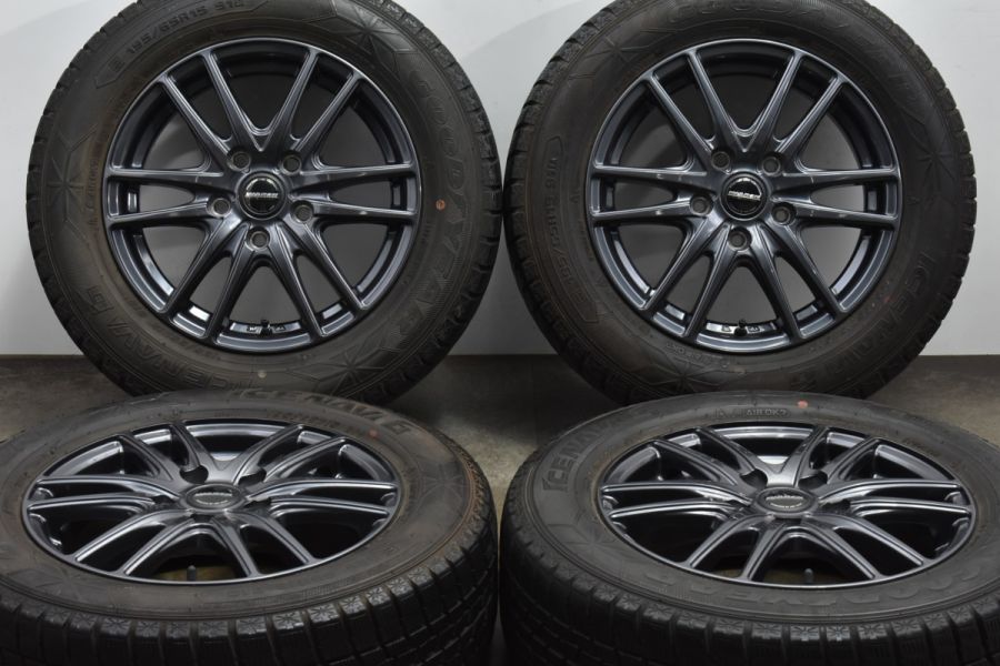 美品】WAREN W03 15in 6J +53 PCD114.3 グッドイヤー アイスナビ6 195/65R15 ノア ヴォクシー ステップワゴン  ストリーム 中古 スタッドレスタイヤホイールセット | パーツ販売ナンバーワン