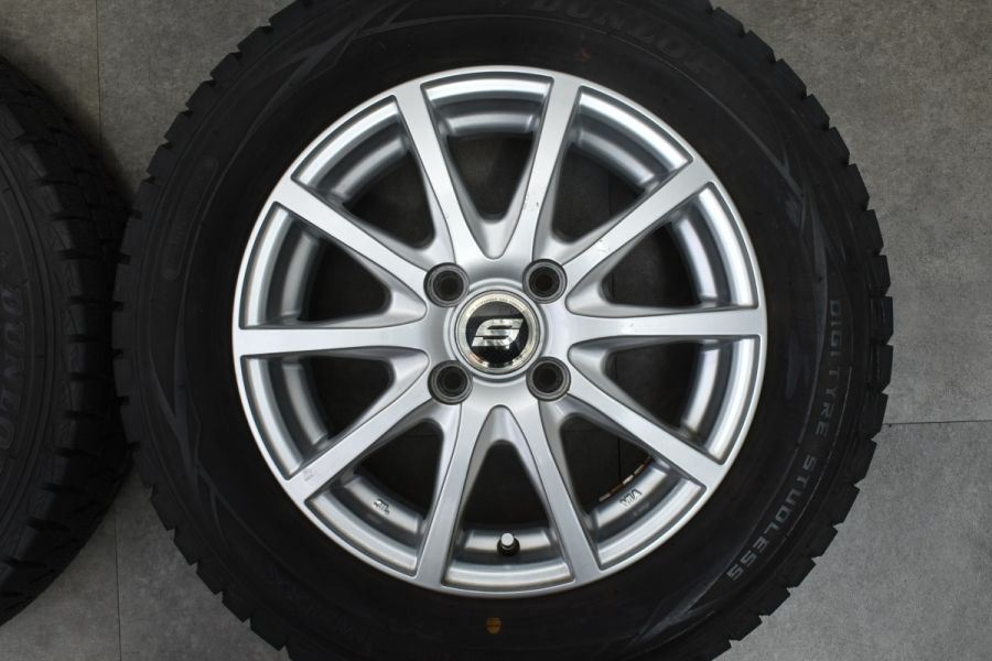 【バリ溝】ストレンジャー 14in 4.5J +44 PCD100 ダンロップ ウィンターマックス WM01 165/70R14 アクア パッソ  ヴィッツ マーチ デミオ