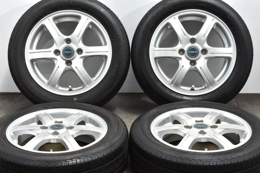 軽自動車サイズ】ZART 14in 4.5J +46 PCD100 ブリジストン ネクストリー 155/65R14 ピクシス N-BOX デイズ  サクラ ワゴンR タント 中古 タイヤホイールセット | パーツ販売ナンバーワン