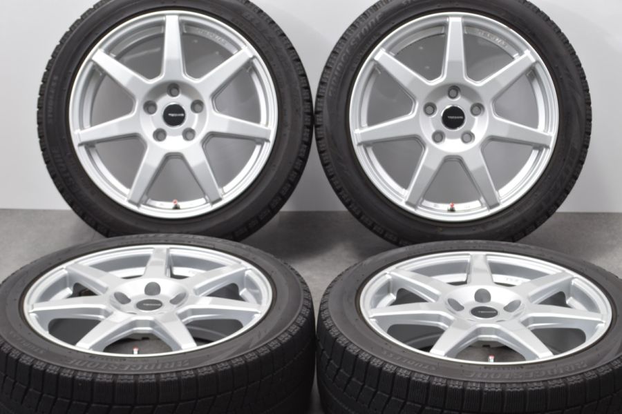 VW ｺﾞﾙﾌ他 ｱﾙﾐﾀｲﾔｾｯﾄです。TECMAG 7J 17ｲﾝﾁ PCD112 ｽﾀｯﾄﾞﾚｽﾀｲﾔ