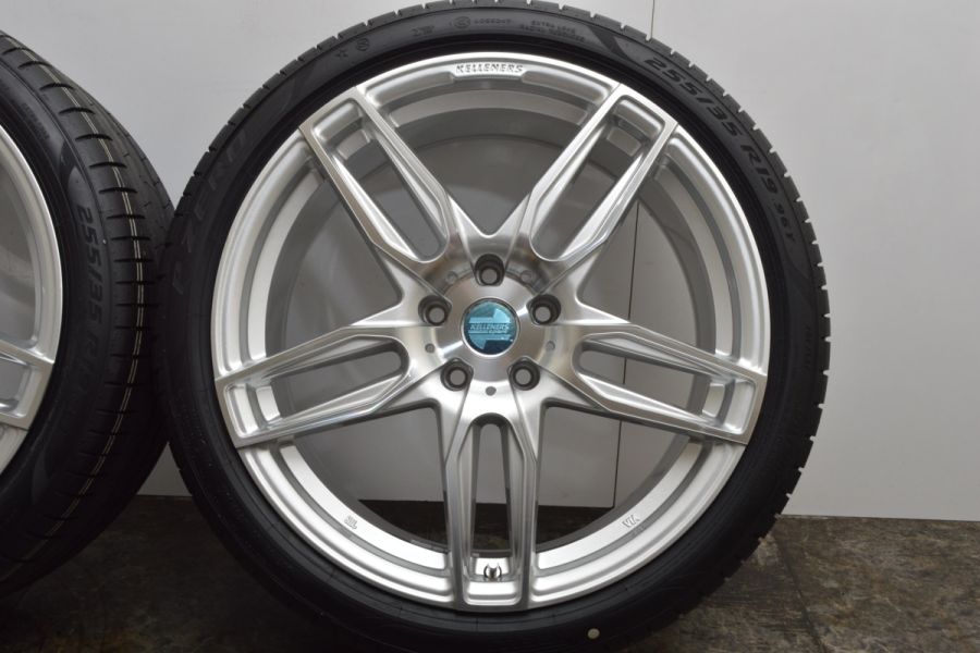 AMG 19インチ8J ET38 4枚　BSレグノ装着バリ溝 送料無料 4本セット 19インチ ホイール Algernon SPORTS M25S 8j