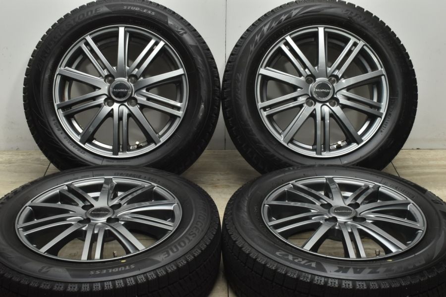 バリ溝】バルミナ 15in 5.5J+42 PCD100 ブリヂストン ブリザック VRX2 175/65R15 アクア ヴィッツ フィット キューブ  スイフト 中古 スタッドレスタイヤホイールセット | パーツ販売ナンバーワン