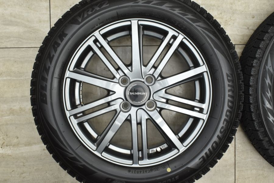バリ溝】バルミナ 15in 5.5J+42 PCD100 ブリヂストン ブリザック VRX2 