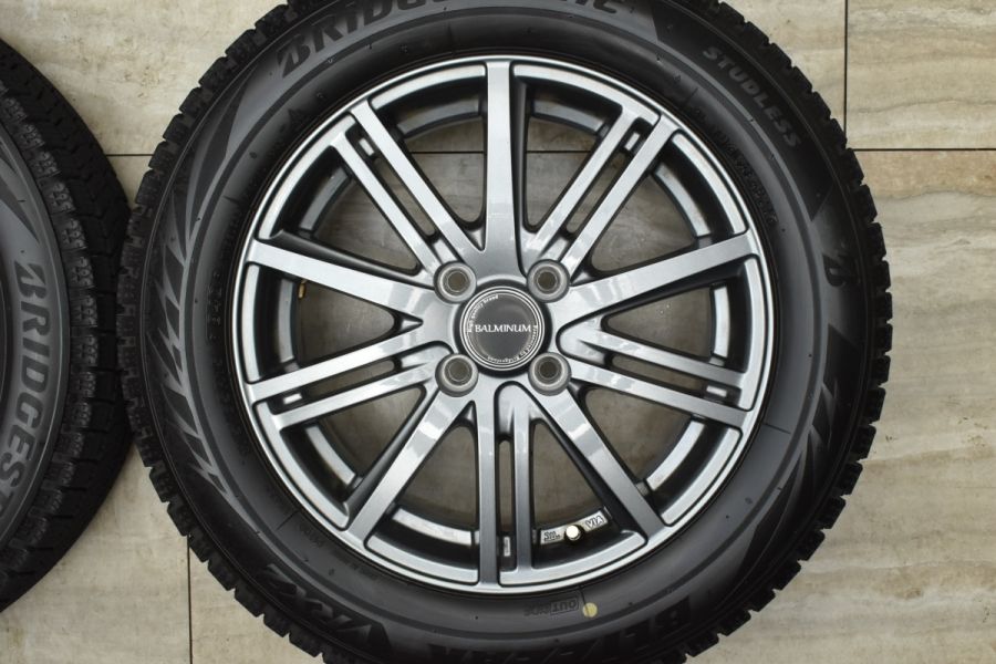 バリ溝】バルミナ 15in 5.5J+42 PCD100 ブリヂストン ブリザック VRX2 175/65R15 アクア ヴィッツ フィット キューブ  スイフト 中古 スタッドレスタイヤホイールセット | パーツ販売ナンバーワン