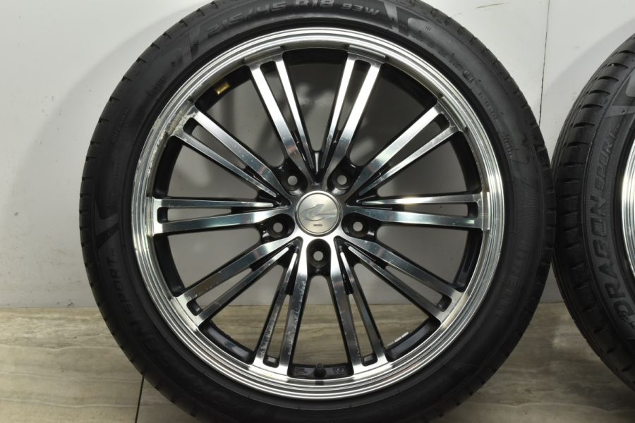 中古溝あり‼️ブリヂストン215/45R18＋レオニスホイールセット‼️ 中古溝あり‼️ブリヂストン215/45R18＋レオニスホイールセット
