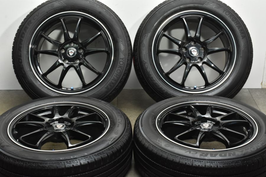 バリ溝】エステローザ 18in 7.5J +45 PCD114.3 ヨコハマ