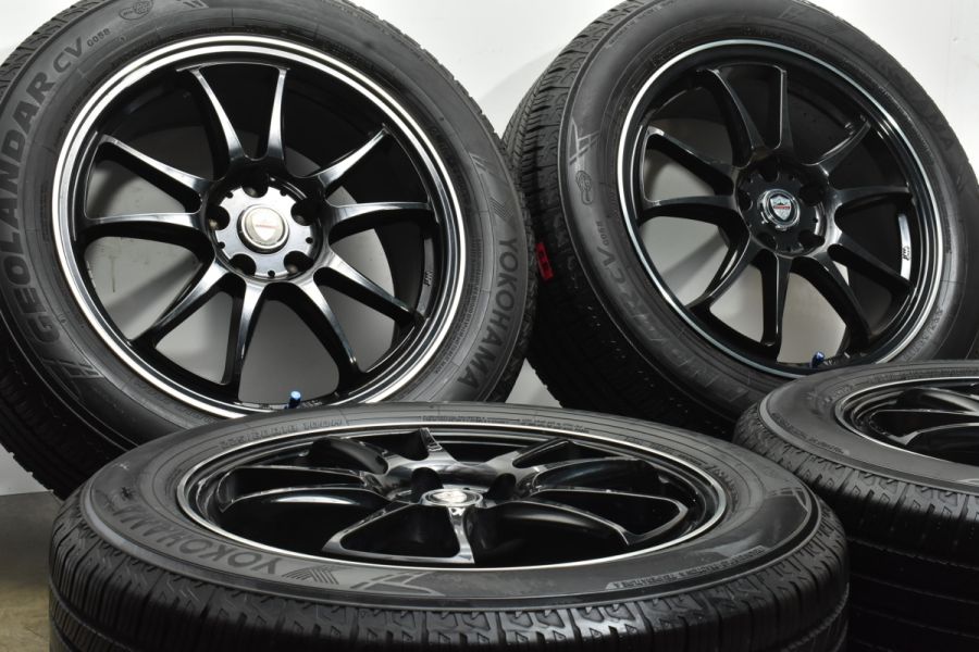 バリ溝】エステローザ 18in 7.5J +45 PCD114.3 ヨコハマ ジオランダー