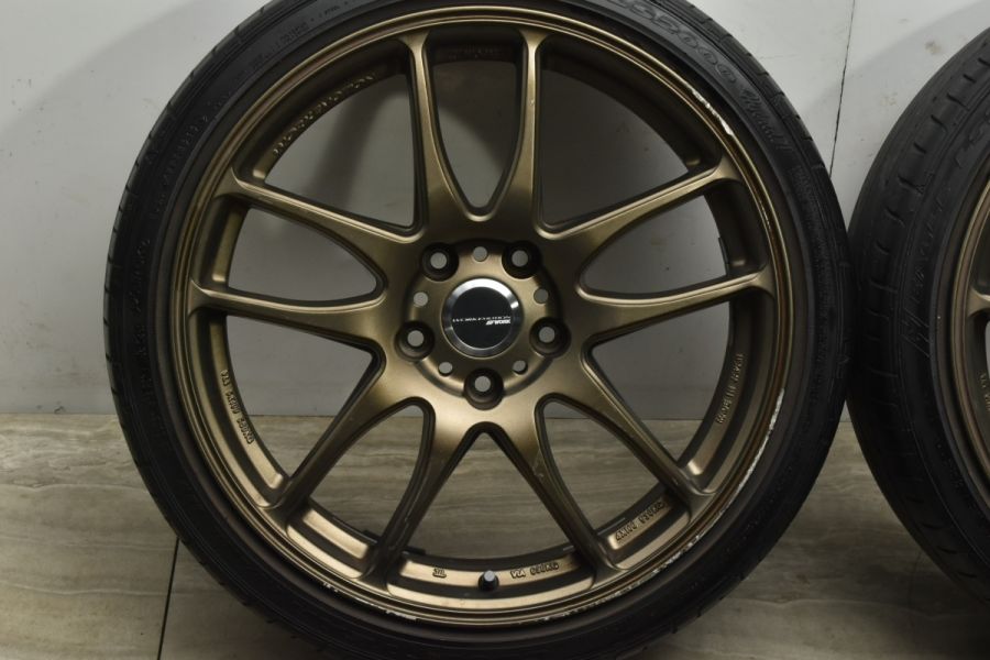 WORK エモーション CR Kai PCD114.3 5穴 215/40R18 Work Emotion CR KAI Ultimate Matte Black 18x9.5 +38mm 5x114