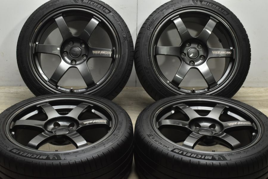 鍛造 美品】RAYS ボルクレーシング TE37 SAGA S-PLUS 18in 8.5J +42 PCD114.3 ミシュラン  パイロットスポーツ4 245/40R18 VAB WRX STi 中古 タイヤホイールセット | パーツ販売ナンバーワン