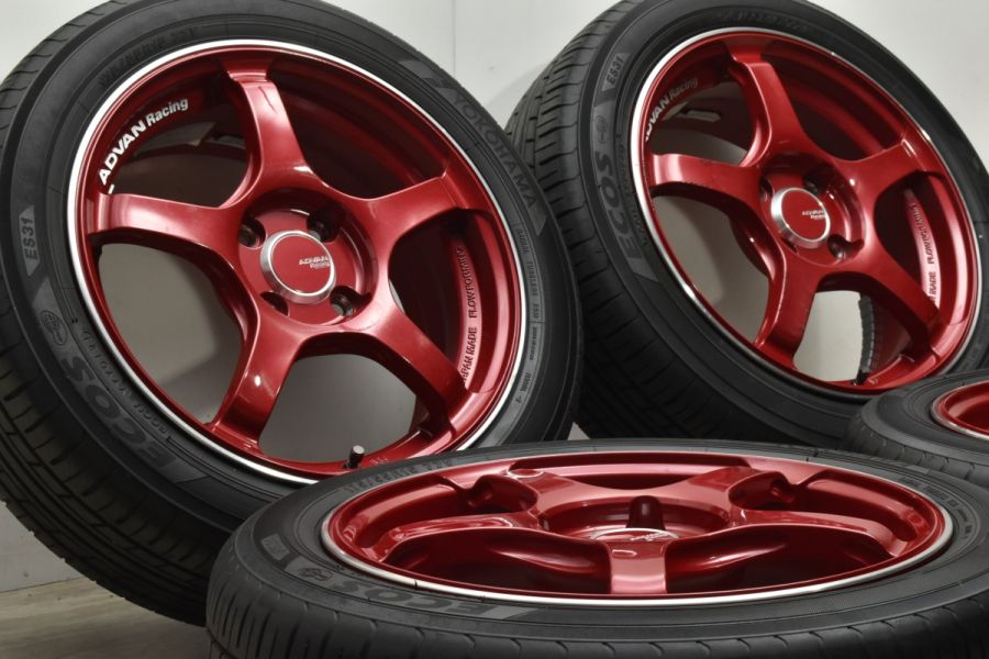 売上格安EA4577 アウディ 純正アルミ ヨコハマ ADVAN dB V552 225/55R16 4本セット バリ山 7J +42 112 ラジアルタイヤ