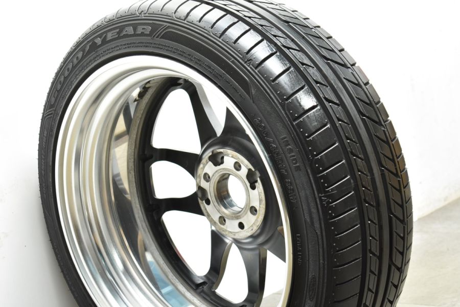 バリ溝】WORK EMOTION CR 2P 17in 7J +42 PCD100 グッドイヤー イーグル LS EXE 205/45R17 アクア  ヴィッツ フィット デミオ スイフト 中古 タイヤホイールセット | パーツ販売ナンバーワン