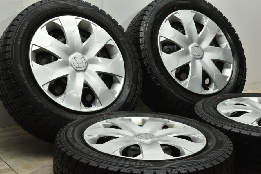 バリ溝】ホンダ フィット シャトル 純正 15in 5.5J +50 PCD100 ダンロップ ウインターマックス WM02 185/60R15  グレイス インサイト 中古 スタッドレスタイヤホイールセット | パーツ販売ナンバーワン