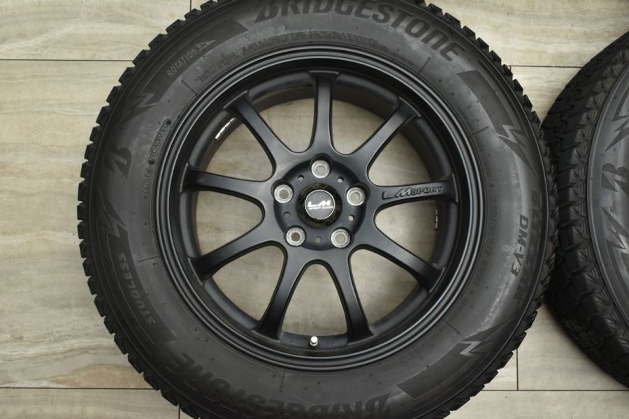 マットブラック】レアマイスター LMスポーツ ファイナル 17in 7.5J +50 PCD114.3 DM-V3 225/65R17 エクストレイル  レガシィアウトバック 中古 スタッドレスタイヤホイールセット | パーツ販売ナンバーワン