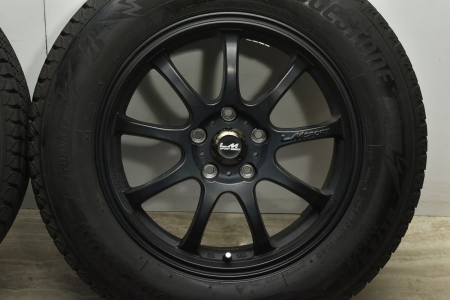 【マットブラック】レアマイスター LMスポーツ ファイナル 17in 7.5J +50 PCD114.3 DM-V3 225/65R17  エクストレイル レガシィアウトバック