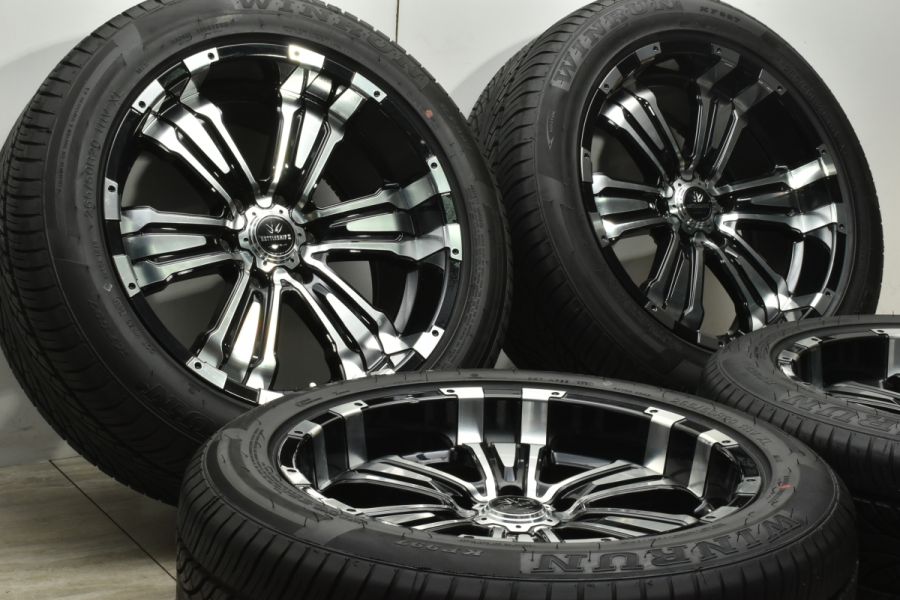 超バリ溝 美品】バトルシップII 20in 9J+20 PCD139.7 ウィンラン KF997 