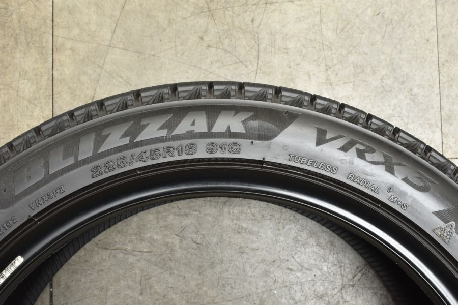 バリ溝 VRX3】ブリヂストン ブリザック 225/45R18 2本 V35