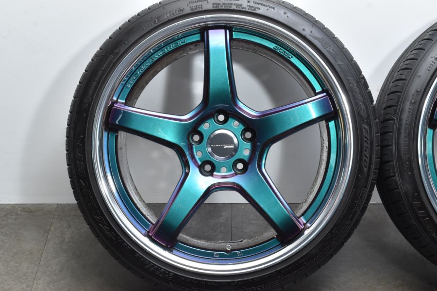 【希少カラー】WORK EMOTION T5R 2P 19in 9.5J +45 PCD114.3 ファルケン アゼニス FK510  245/35R19 WRX STI ランサーエボリューション