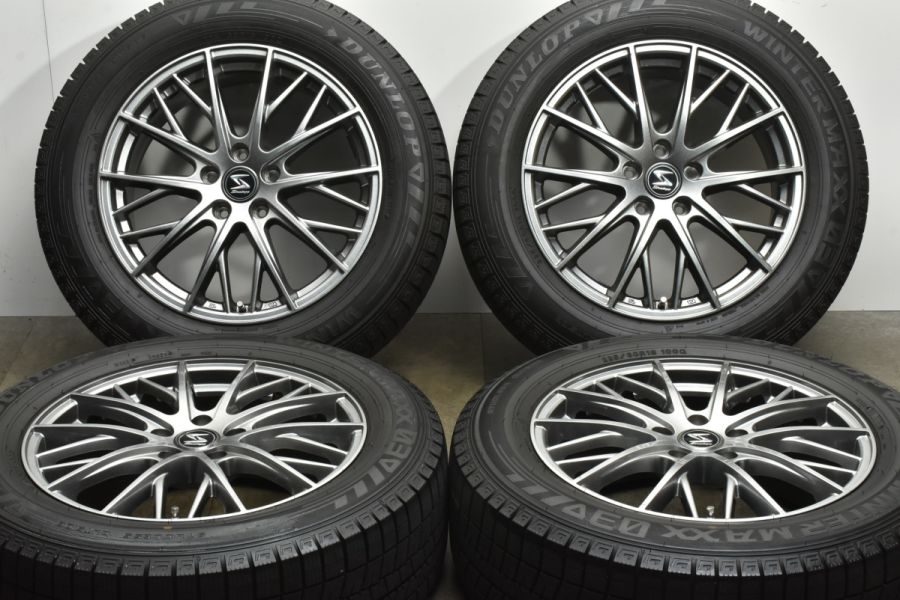 バリ溝 WM03付 美品】ストラテジー MX 18in 7.5J +52 PCD114.3 ダンロップ ウインターマックス 03 225/60R18  レガシィアウトバック CR-V 中古 スタッドレスタイヤホイールセット | パーツ販売ナンバーワン