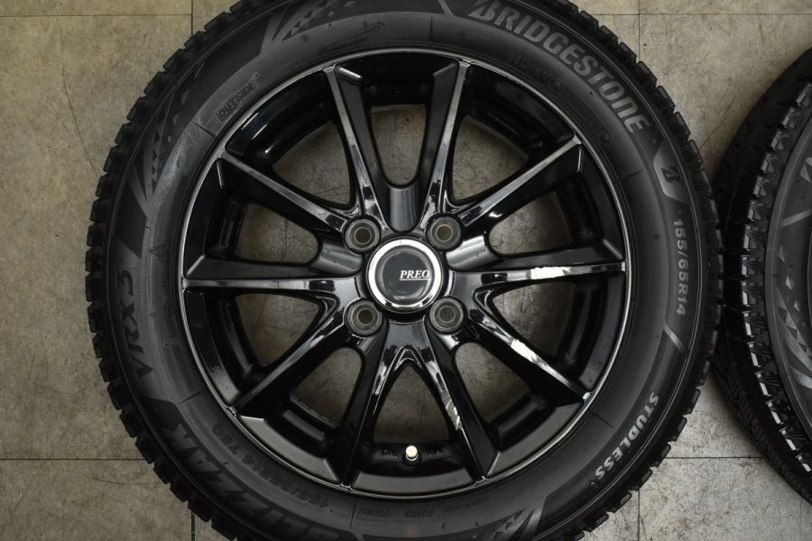 バリ溝！ブリザック VRX3 155/65R14 ホイール付き4本セット ブリザック VRX3 2025年製 日本製 155/65R14 75Q ＆ ホイールセット