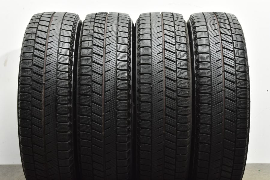 バリ溝】PERO 14in 4.5J +45 PCD100 ブリヂストン ブリザック VRX3 155