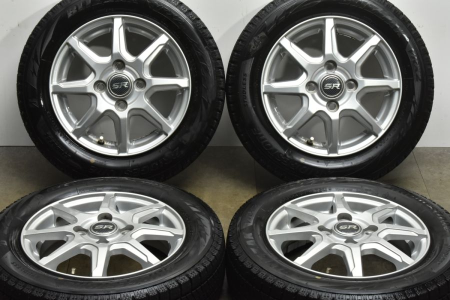 軽自動車サイズ】ストレンジャー 13in 4.00B +45 PCD100 4穴 ブリヂストン ブリザック VRX2 155/65R13 ライフ  ゼスト モコ ワゴンR ミラ 中古 スタッドレスタイヤホイールセット | パーツ販売ナンバーワン