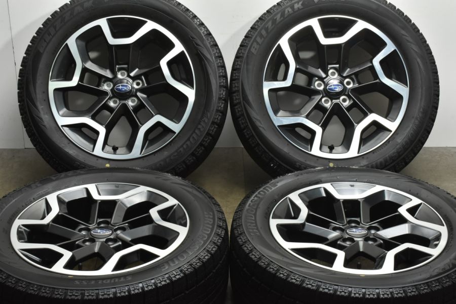 【美品】スバル XV 純正 17in 7J +48 PCD100 ブリヂストン ブリザック VRX 225/55R17 フォレスター 流用  ノーマル戻し 交換用