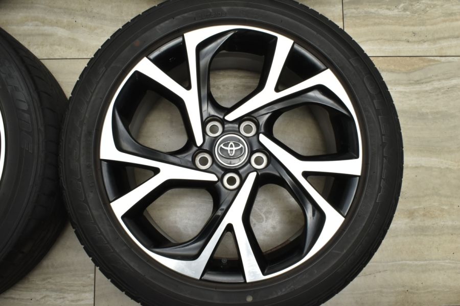 【美品】トヨタ C-HR 純正 18in 7J +50 PCD114.3 ブリヂストン ポテンザ RE050A 225/50R18 カローラクロス  流用 ノーマル戻し